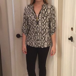 NWT Calvin Klein snakeskin inspired blouse